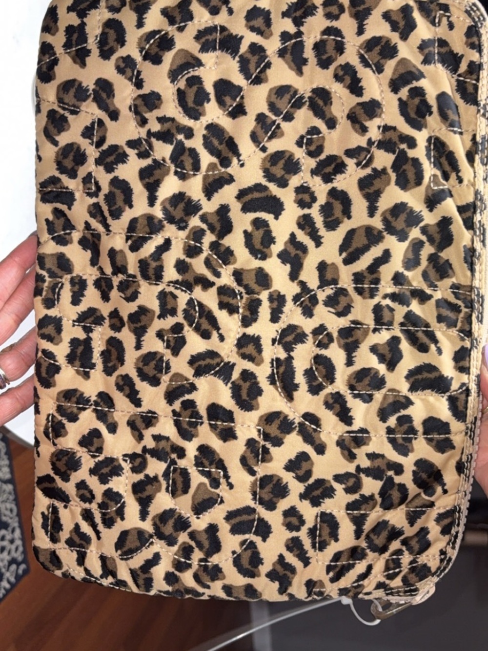 Marc Jacobs Leopard Print Laptop Bag - Tan and Black